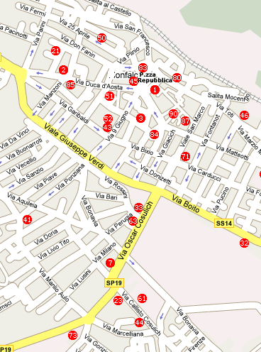 Mappa Monfalcone centro
