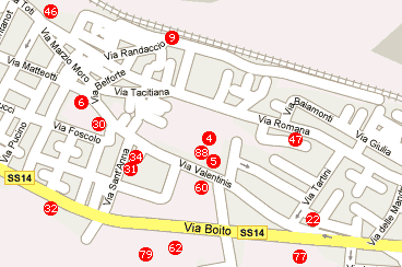 Mappa Monfalcone Via Valentinis