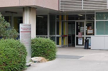 Ospedale S. Polo. Dettaglio ingresso.