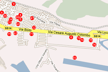 Mappa Monfalcone via Colombo