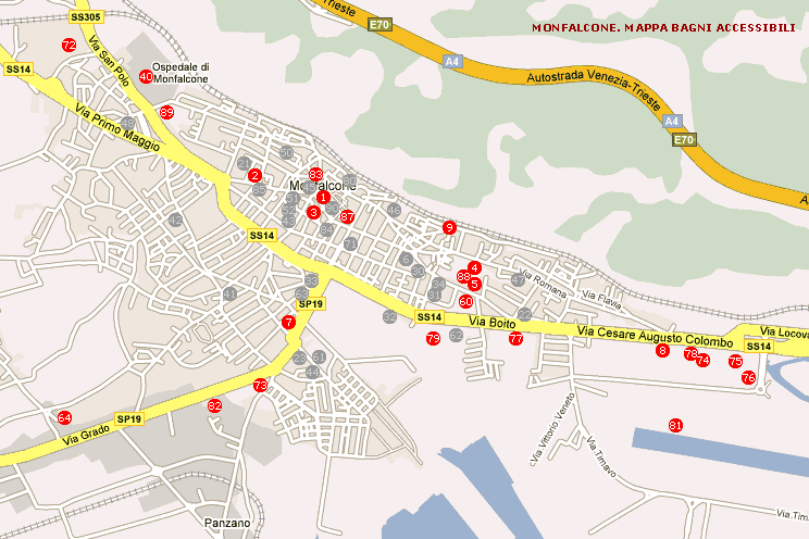 Mappa Comune di Monfalcone